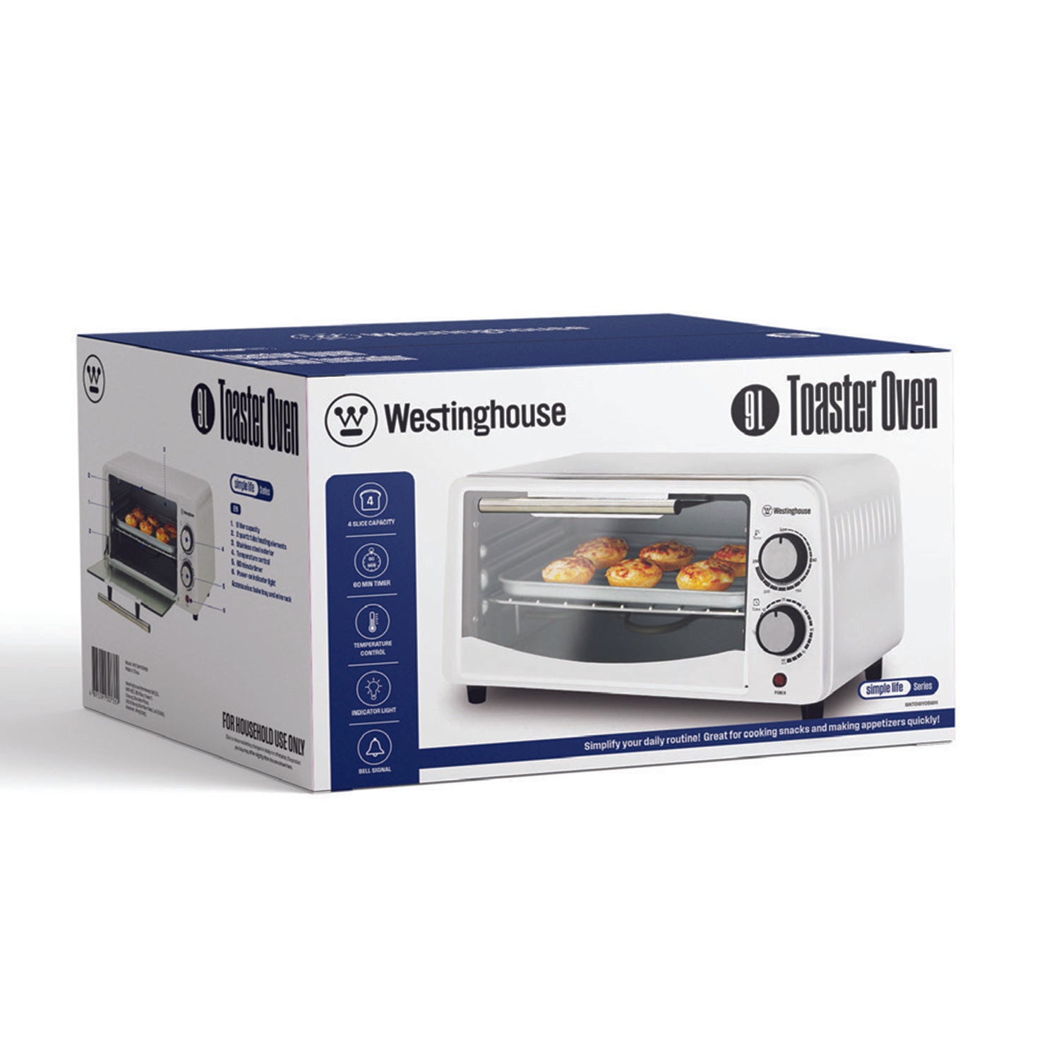Westinghouse Simple Life 9L Toaster Oven WKTOWY09WH Westinghouse Simple Life 9L Toaster Oven WKTOWY09WH
